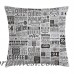 East Urban Home Set of Coffee Labels Square Pillow Cover ESUN7433